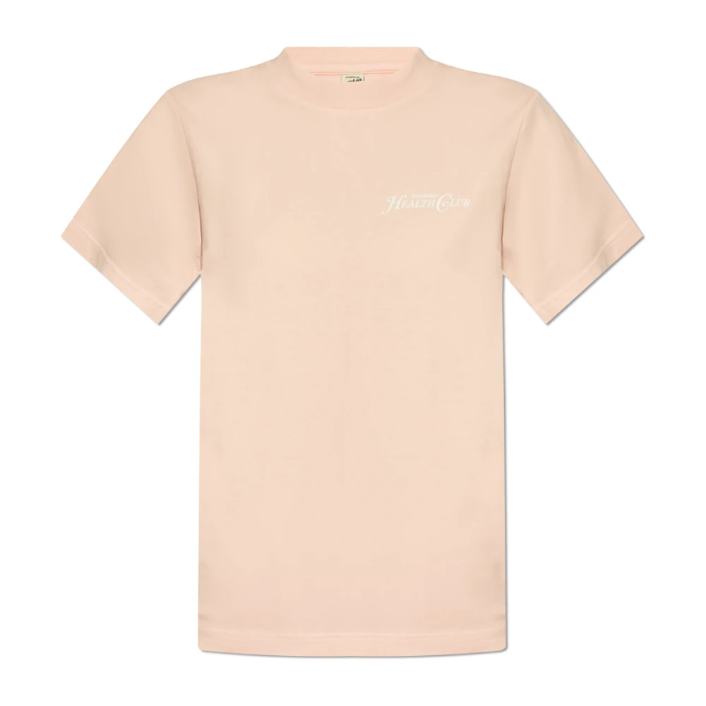 Sporty & Rich Katoenen T-shirt Pink Dames