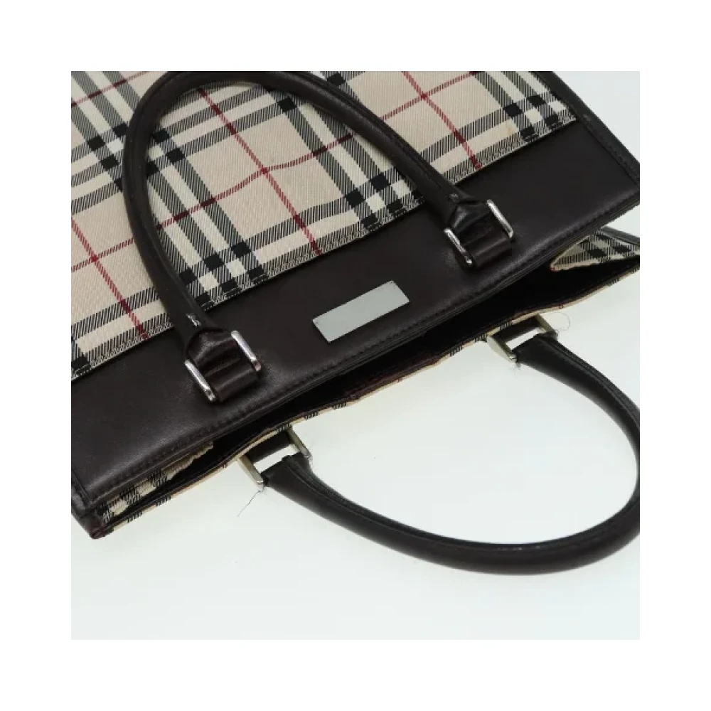 Burberry Vintage Pre-owned Canvas handbags Beige Dames