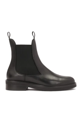 Läder slip-on tofflor