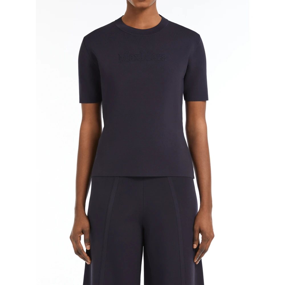 Max Mara Blauwe Segale Elegante Jurk Blue Dames