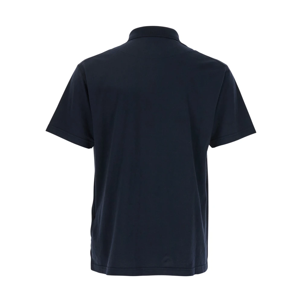 Stone Island Blauw Polo Shirt met Logo Patch Blue Heren