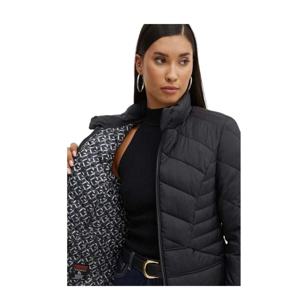 Guess Korte Gewatteerde Jas Black Dames