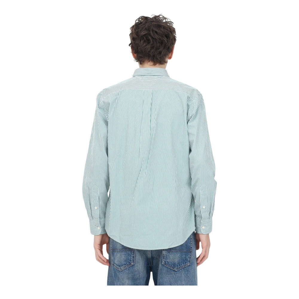 Tommy Hilfiger Groen Gestreept Overhemd Lange Mouwen Green Heren