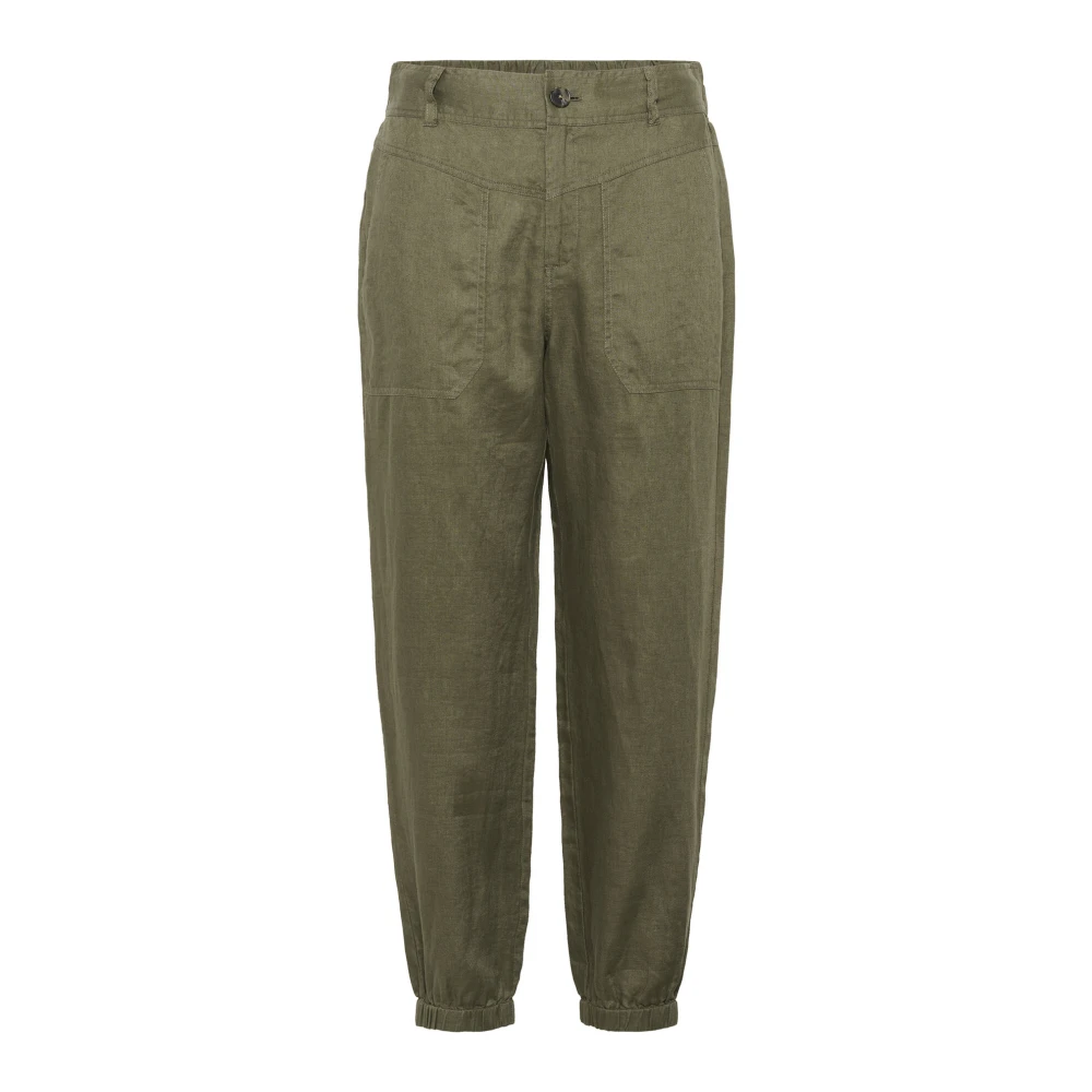 Part Two Stijlvolle Linnen Broek Kalamata Green Dames