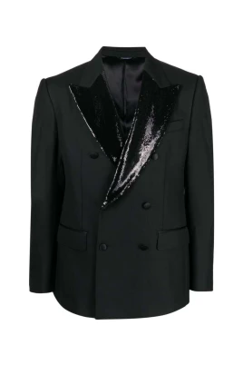 Paljettkantad Dubbelknäppt Blazer