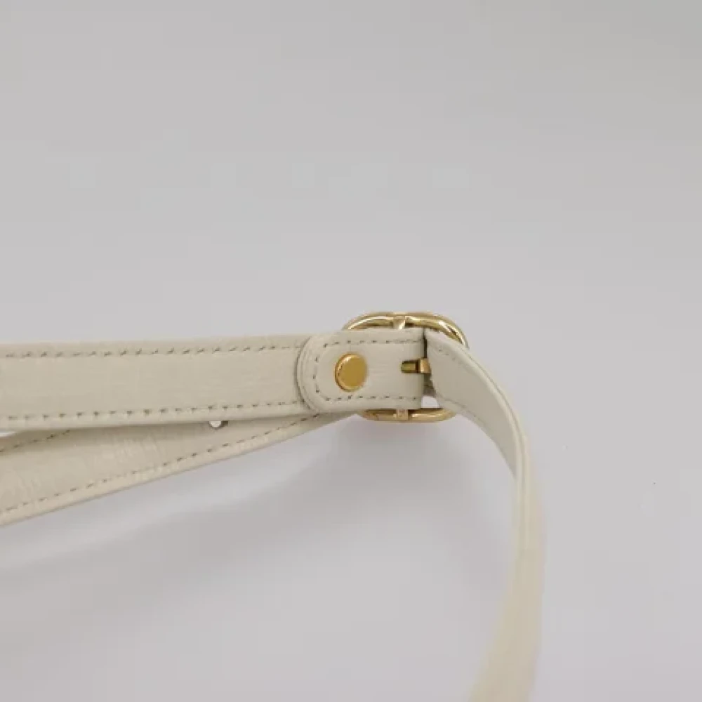 Saint Laurent Vintage Pre-owned Leather shoulder-bags White Dames