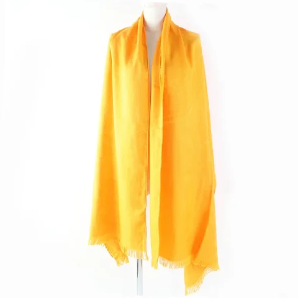 Hermès Vintage Pre-owned Cashmere scarves Orange Dames