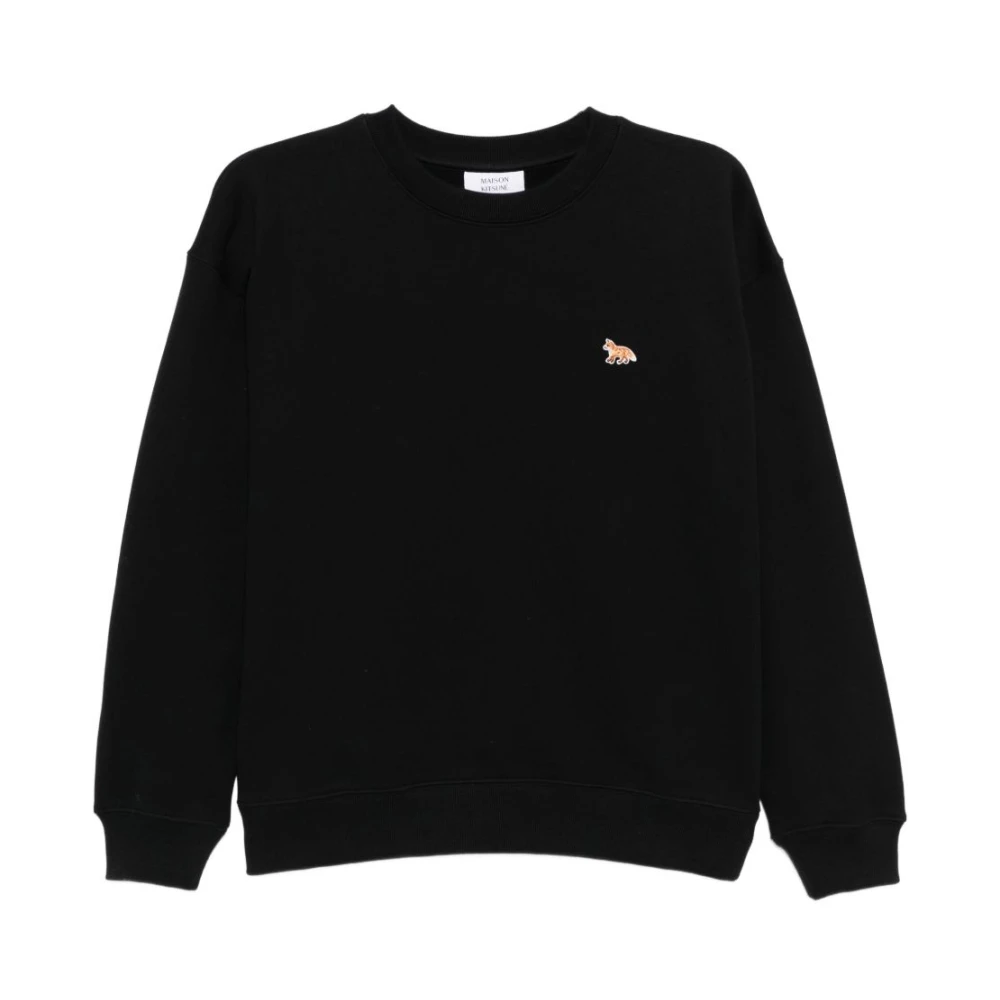 Maison Kitsuné Women's Black Sweatshirts, M, Baby Fox Cotton Sweatshirt
