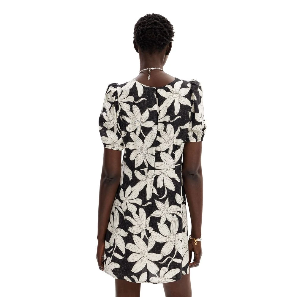 Desigual Zwart Viscose Midi Jurk Lente Zomer Black Dames