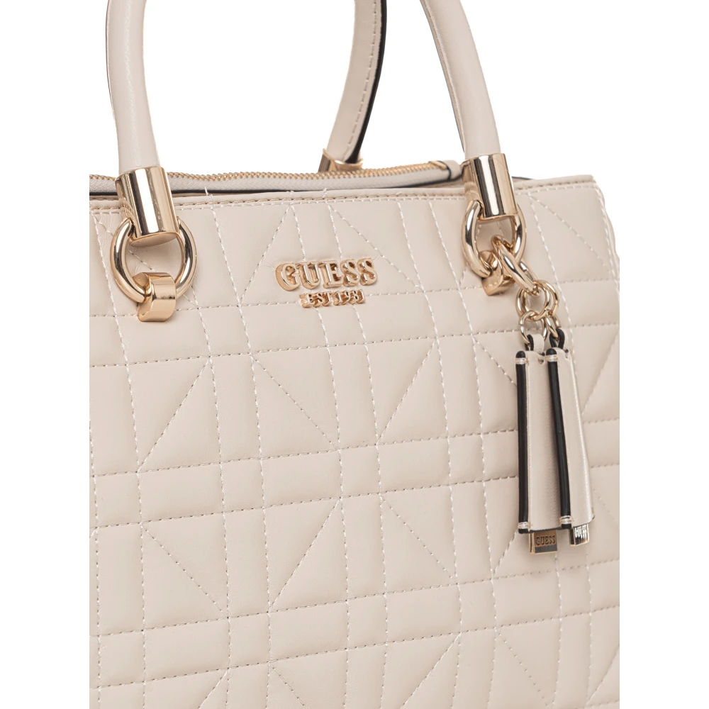 Guess Gewatteerde Medium Tas met Afneembare Band Beige Dames