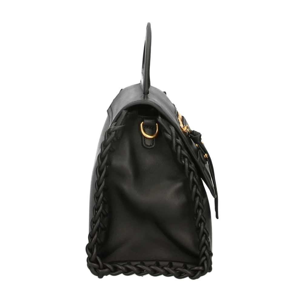 La Carrie Zwarte leren handtas met ritssluiting Black Dames