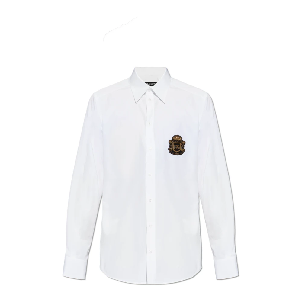 Dolce & Gabbana Men's White Shirt With Applique