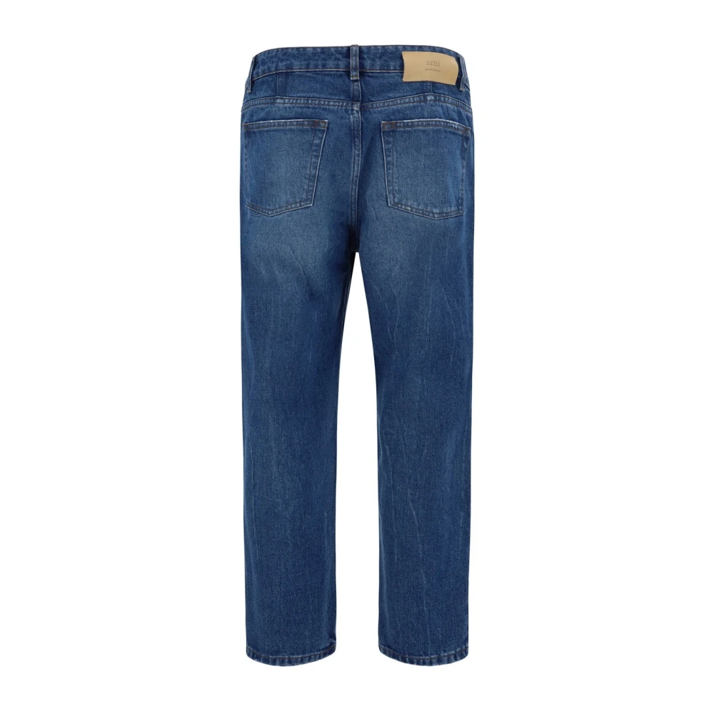 Ami Paris Straight Jeans Blue Heren