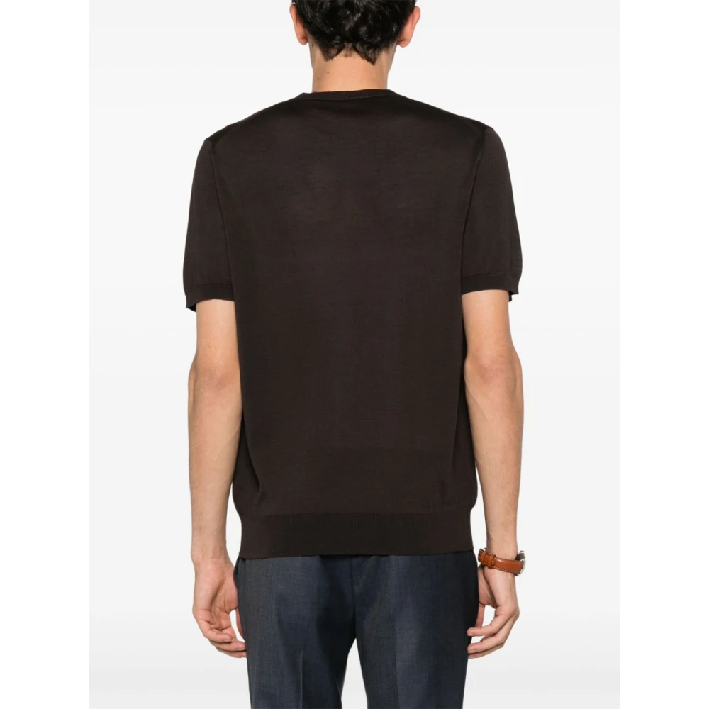 Corneliani Zwarte Zijden Sweater Herenmode Black Heren