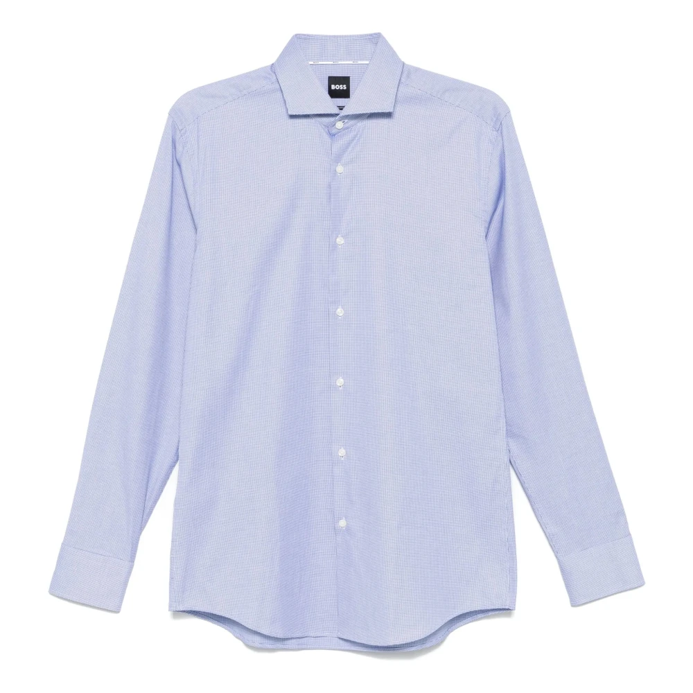 Hugo Boss Slim Fit Katoenen Overhemd Blue Heren