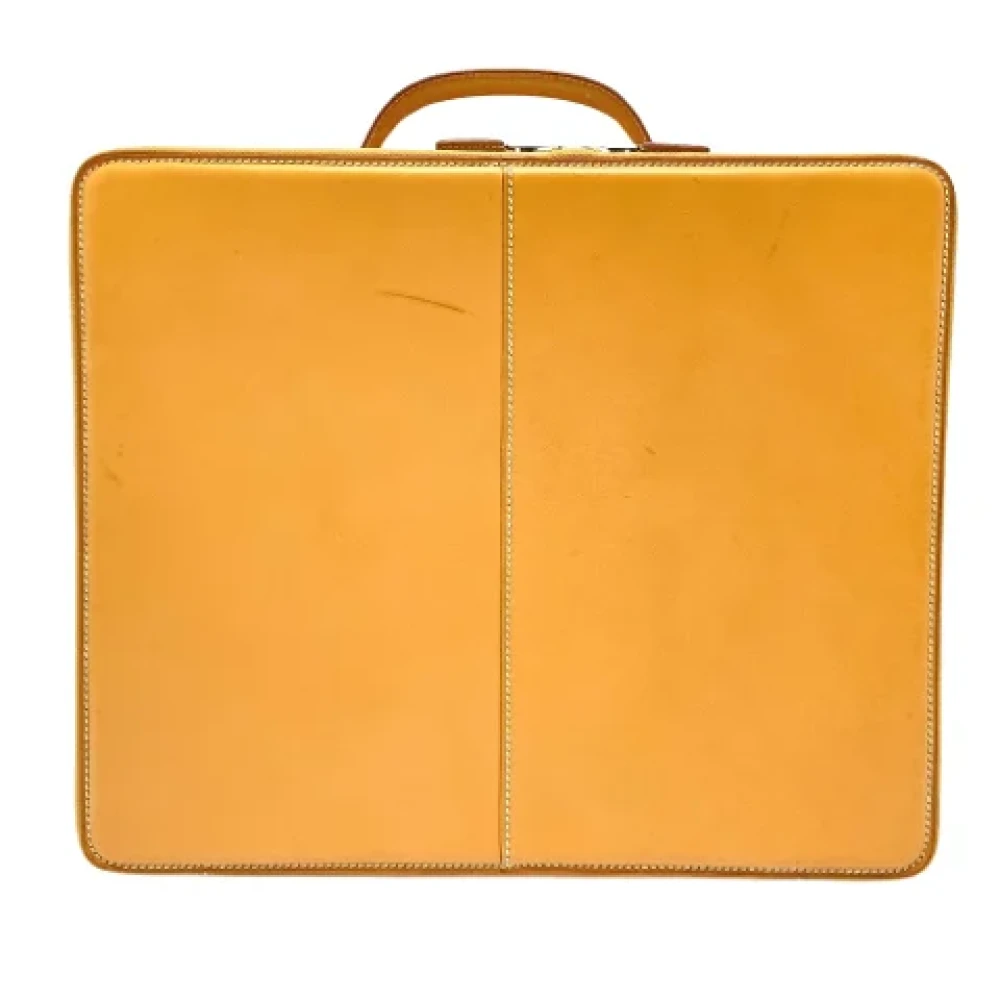 Hermès Vintage Pre-owned Leather handbags Yellow Heren
