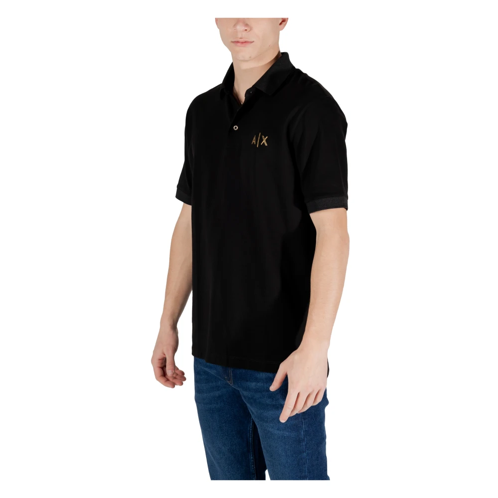 Armani Exchange Korte Mouw Polo Lente Zomer Collectie Black Heren