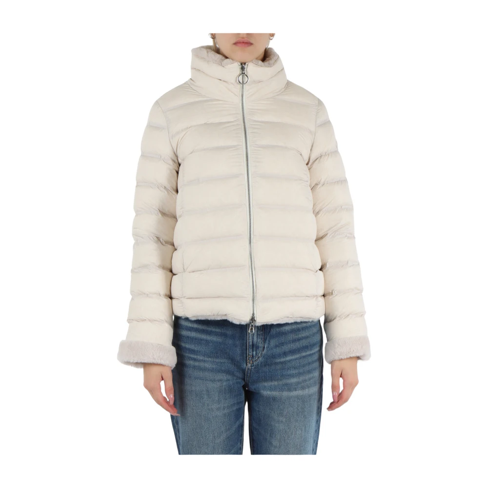 Colmar Omkeerbare imitatiebontjas met veren vulling Beige Dames