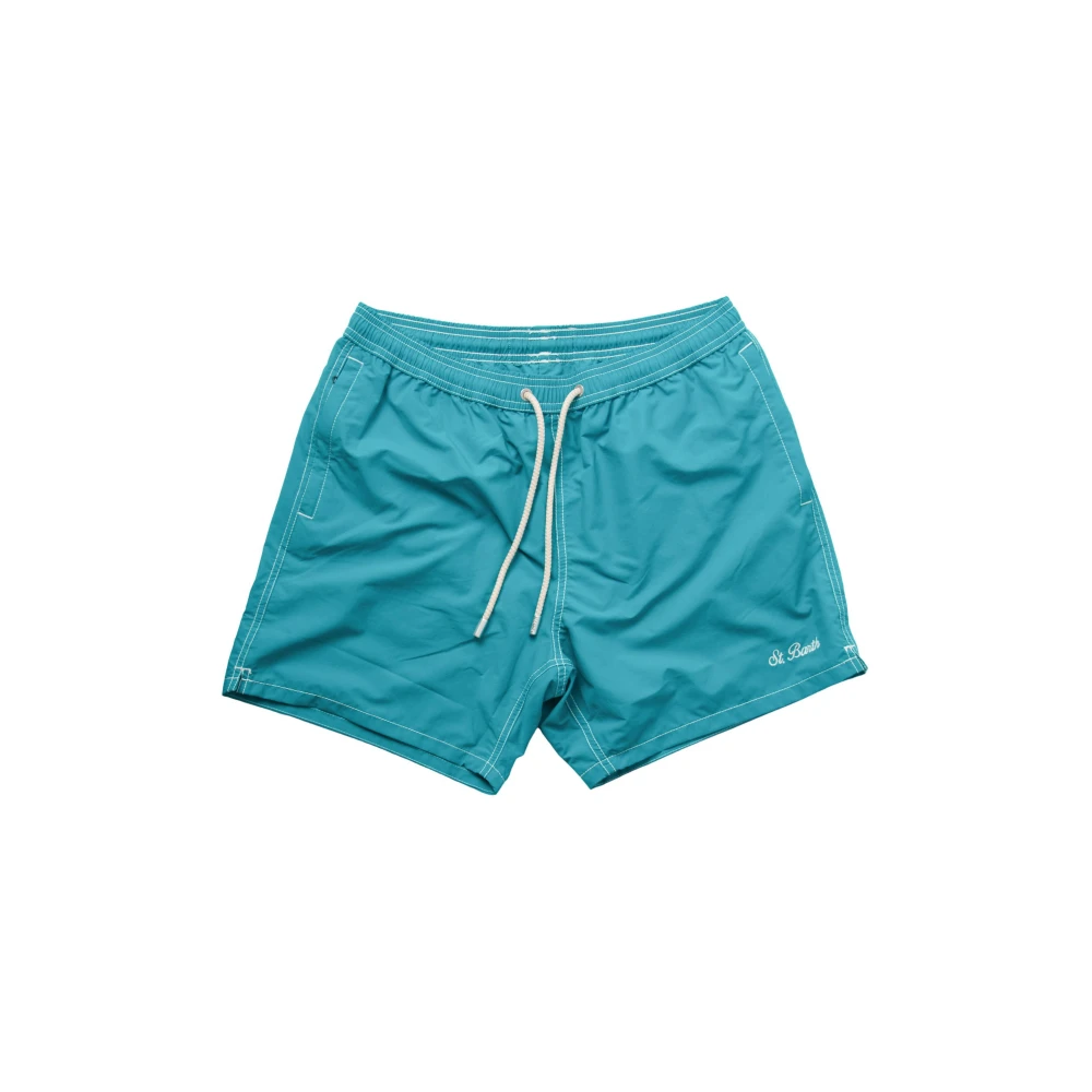 MC2 Saint Barth Basic Embro Swimshorts Blue Heren