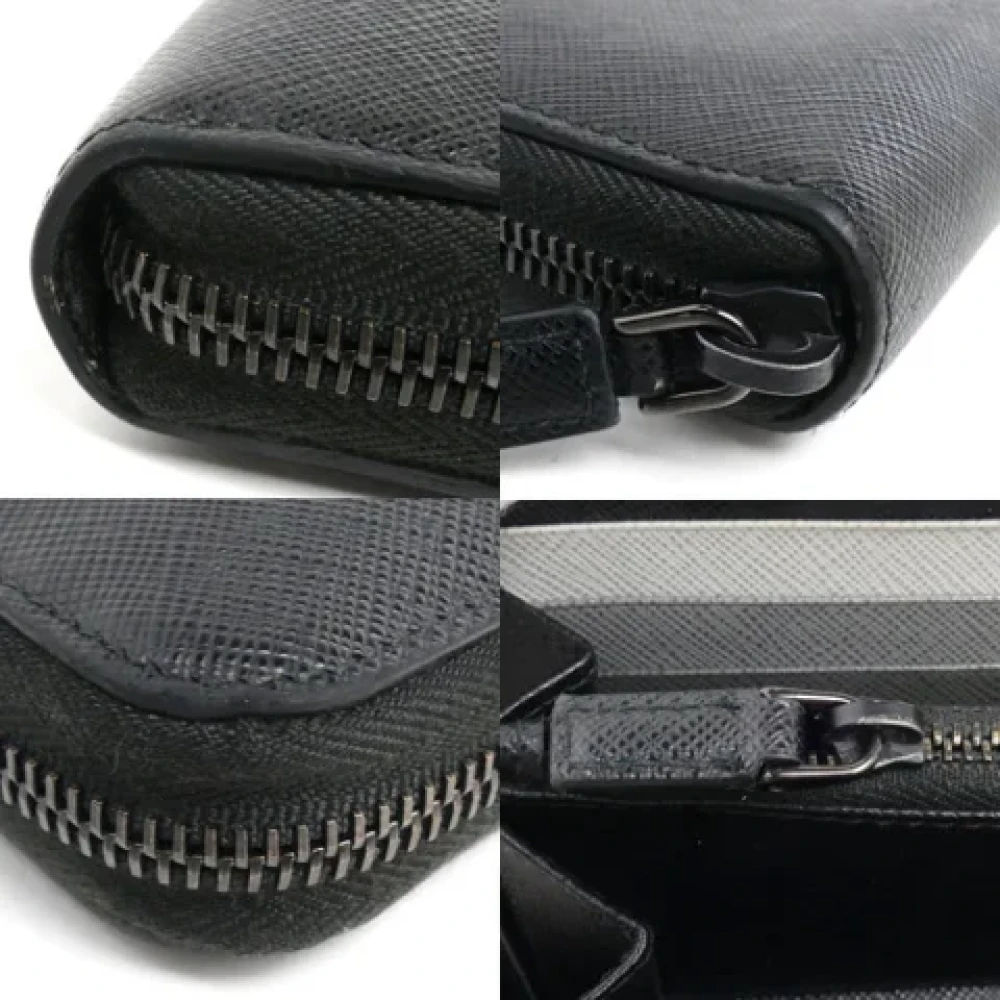 Prada Vintage Pre-owned Leather wallets Black Dames