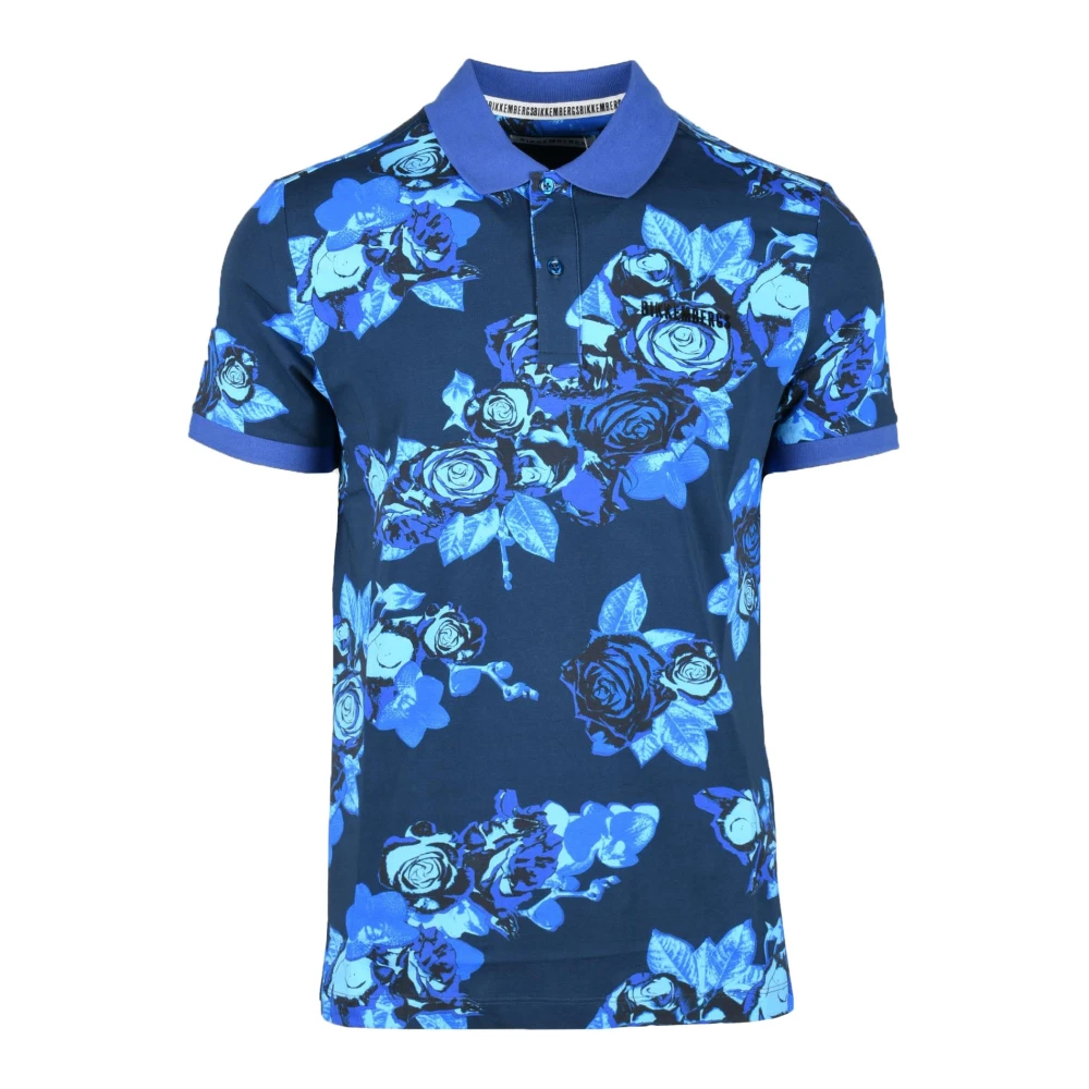 Bikkembergs Men's Blue Cotton Elastan T-Shirt - Polo Shirts - M - Tops