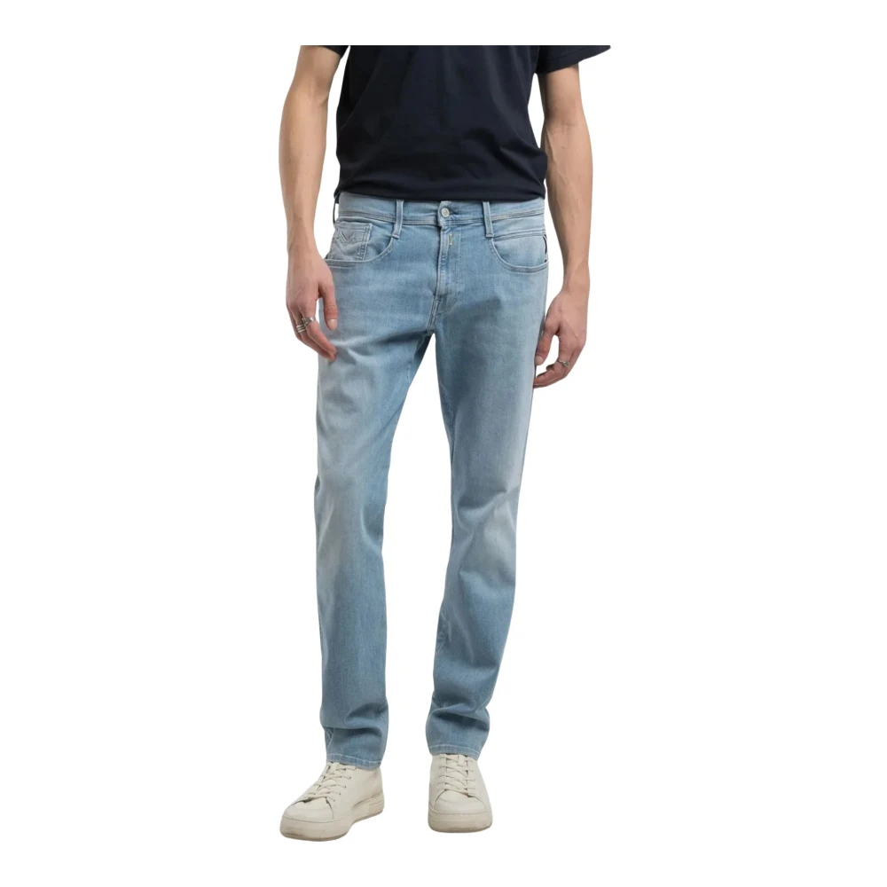 Replay Blue Slim Fit Jeans, Male, W28, Anbass Slim-Fit Jeans