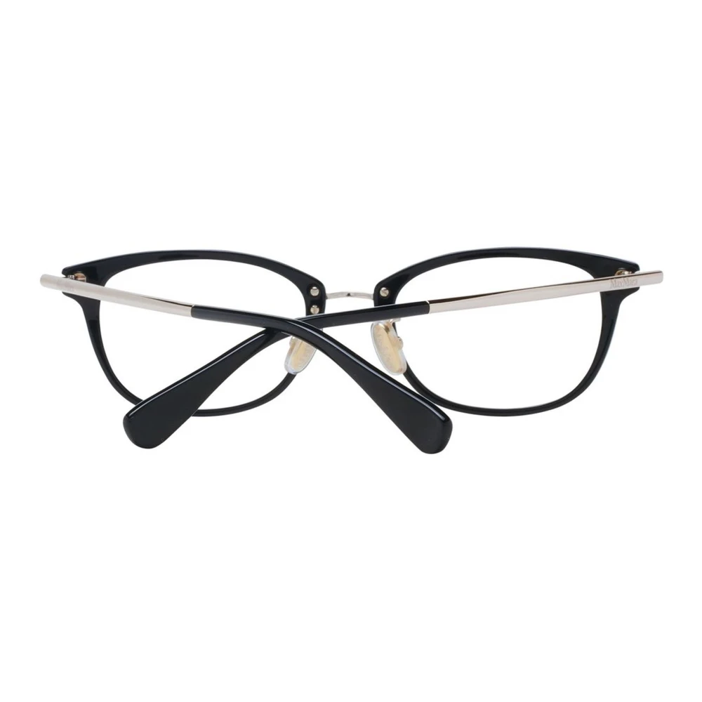 Max Mara Zwarte Stijlvolle Rechthoekige Optische Monturen Black Dames