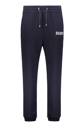 Logotryckta track pants med dragsko