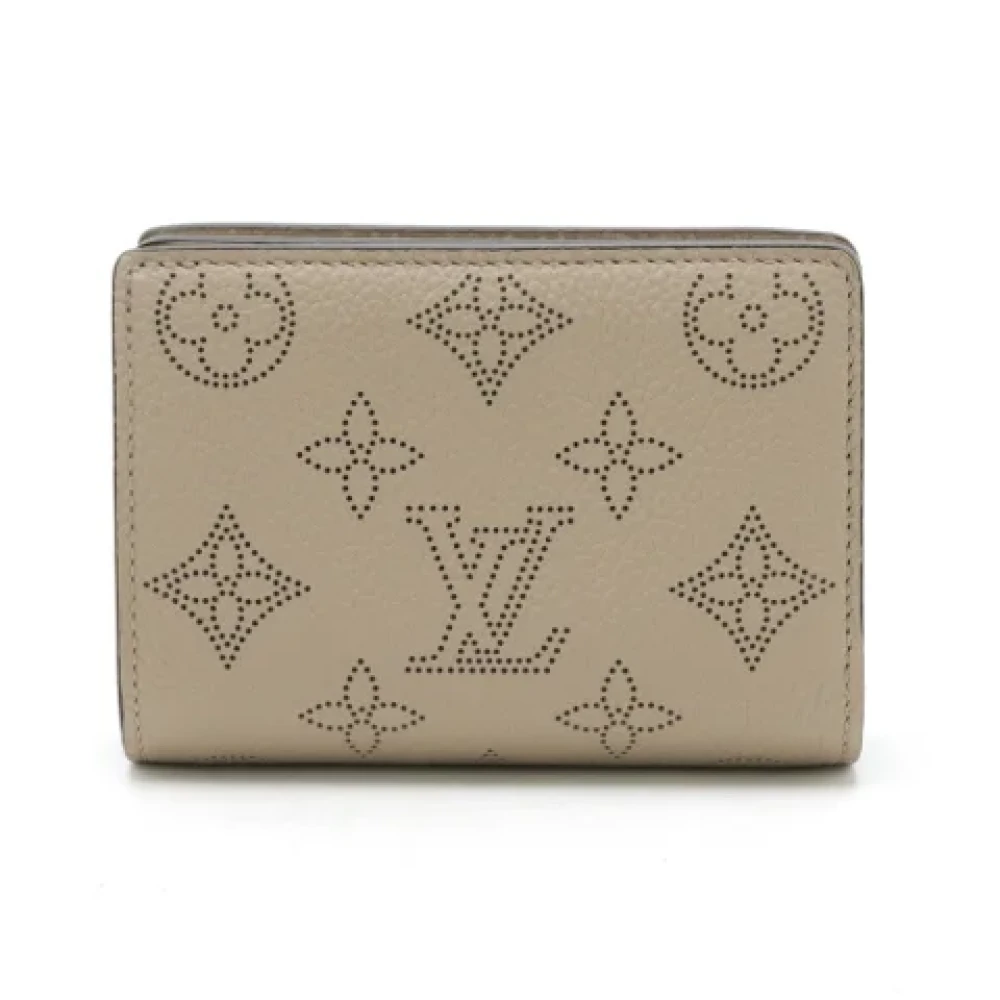 Louis Vuitton Vintage Pre-owned Leather wallets Beige Dames