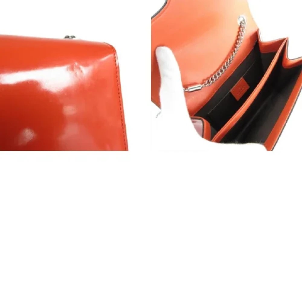 Gucci Vintage Pre-owned Leather gucci-bags Orange Dames