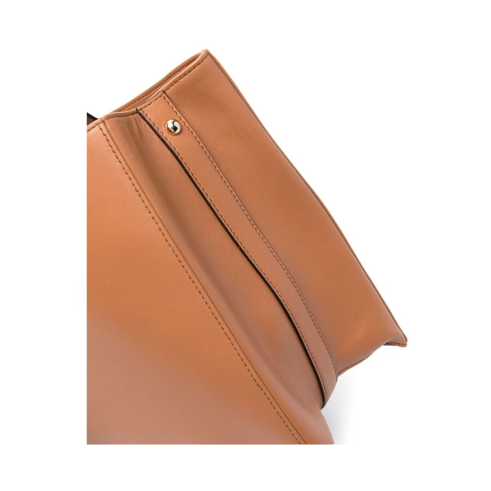 Furla Kameelbruine leren schoudertas Brown Dames