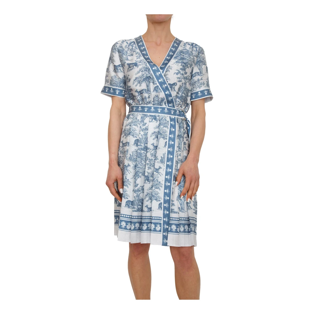 Fracomina Vrouw Blauw Kleedjes Dames, L, Polyester, Short Dress