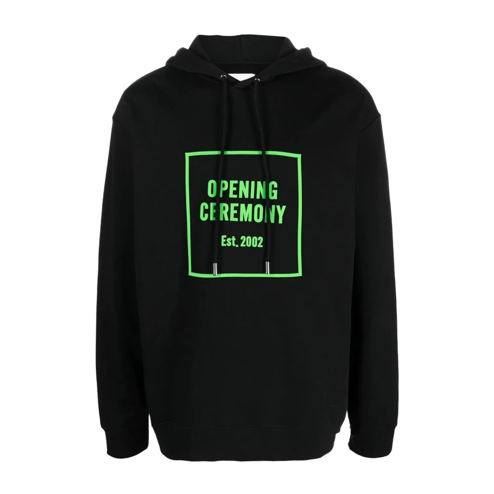 Opening Ceremony Black Hooded Sweatshirt Casual Jumper - Male - Hoodies - S - Sweatshirts & Hoodies