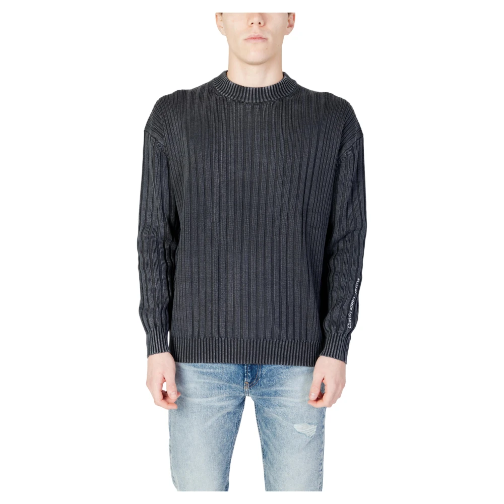 Calvin Klein Jeans Heren Trui Herfst Winter Collectie 100% Katoen Black Heren
