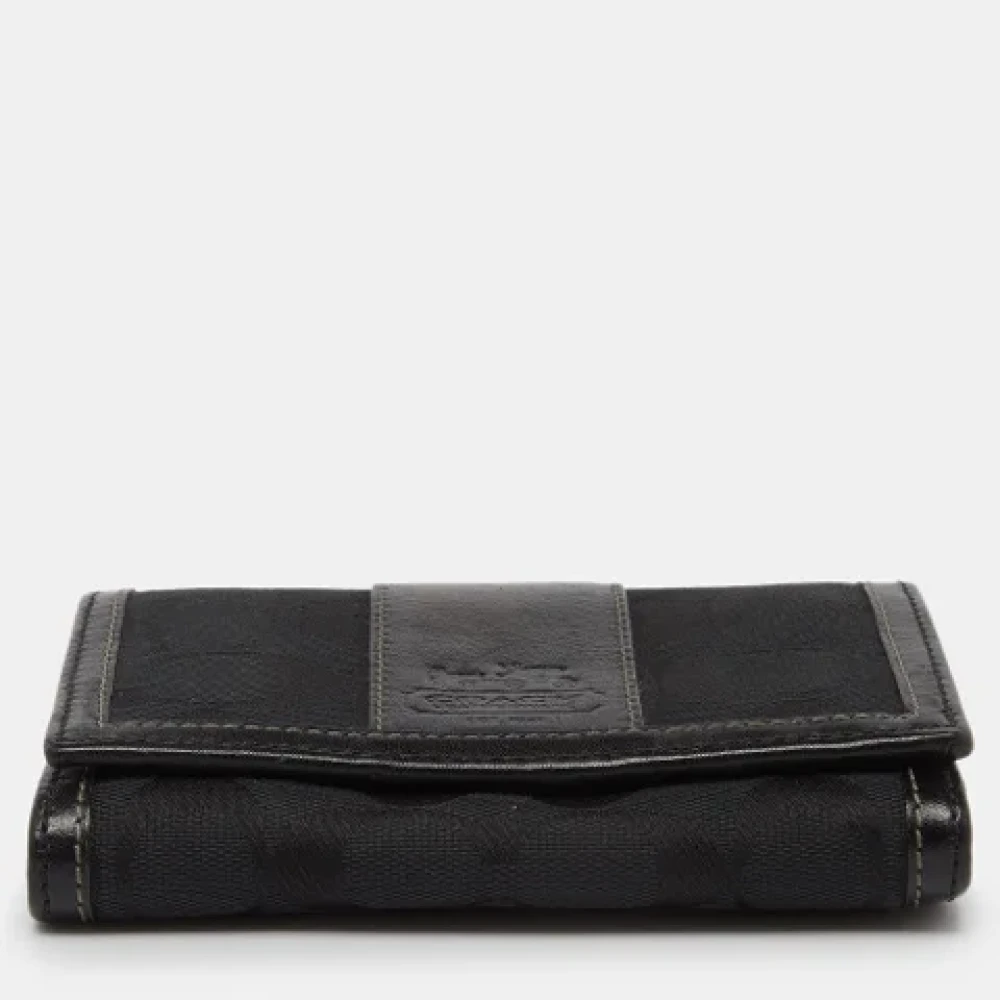 Coach Pre-owned Canvas wallets Black Dames