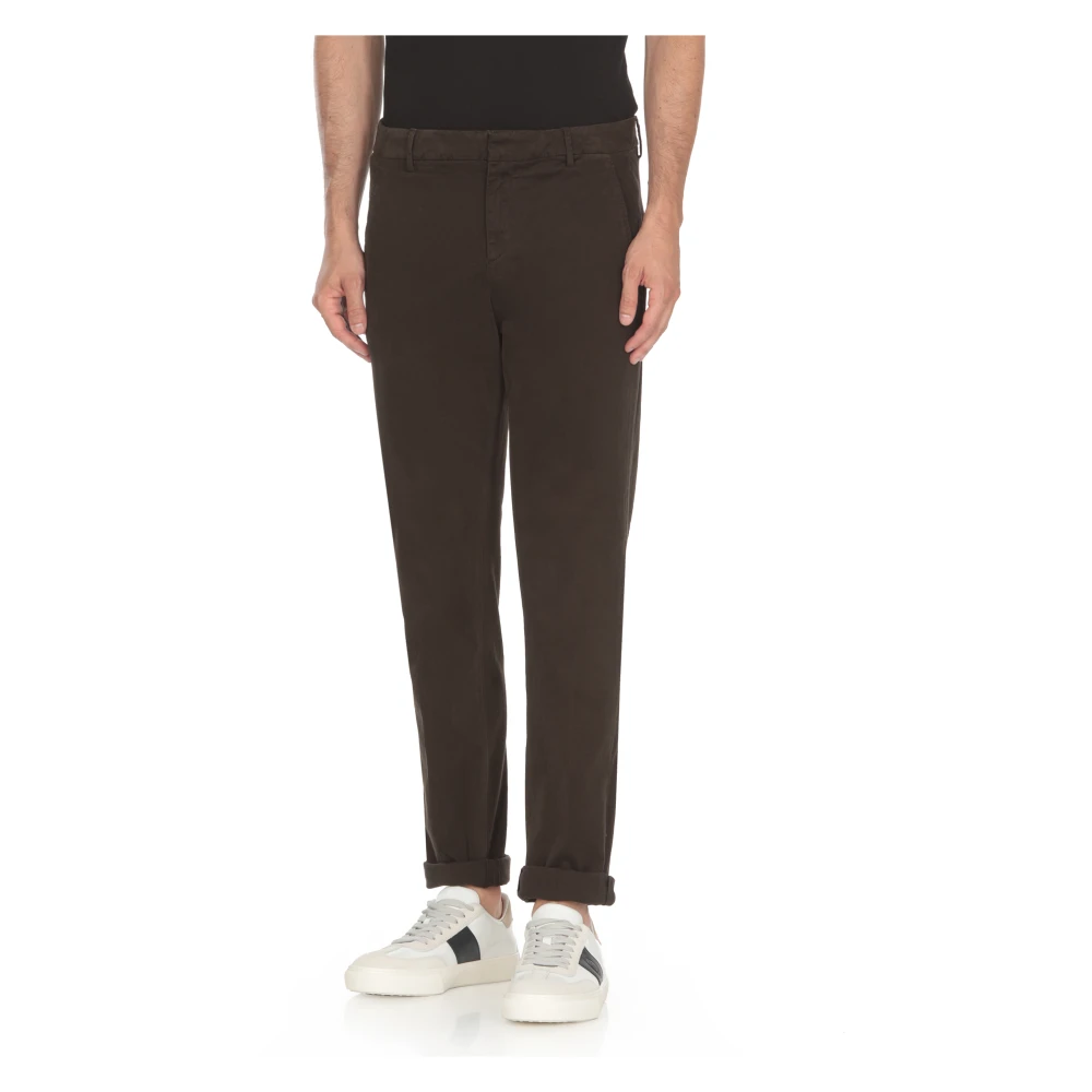 Dondup Bruine Katoenen Herenbroek Brown Heren