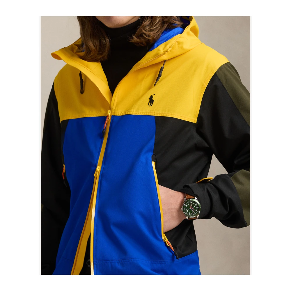Polo Ralph Lauren Blauw Zwart Geel Kawai Jas Multicolor Heren