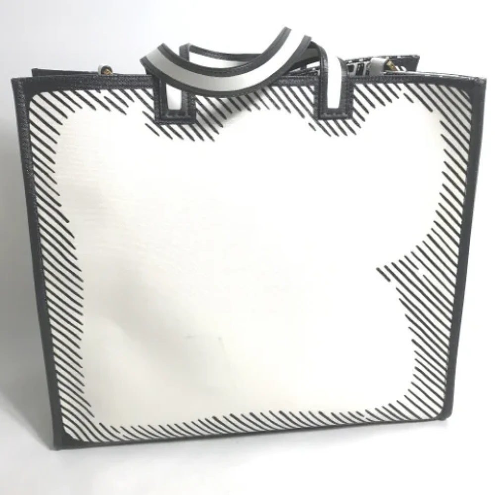 Fendi Vintage Pre-owned Coated canvas fendi-bags White Dames