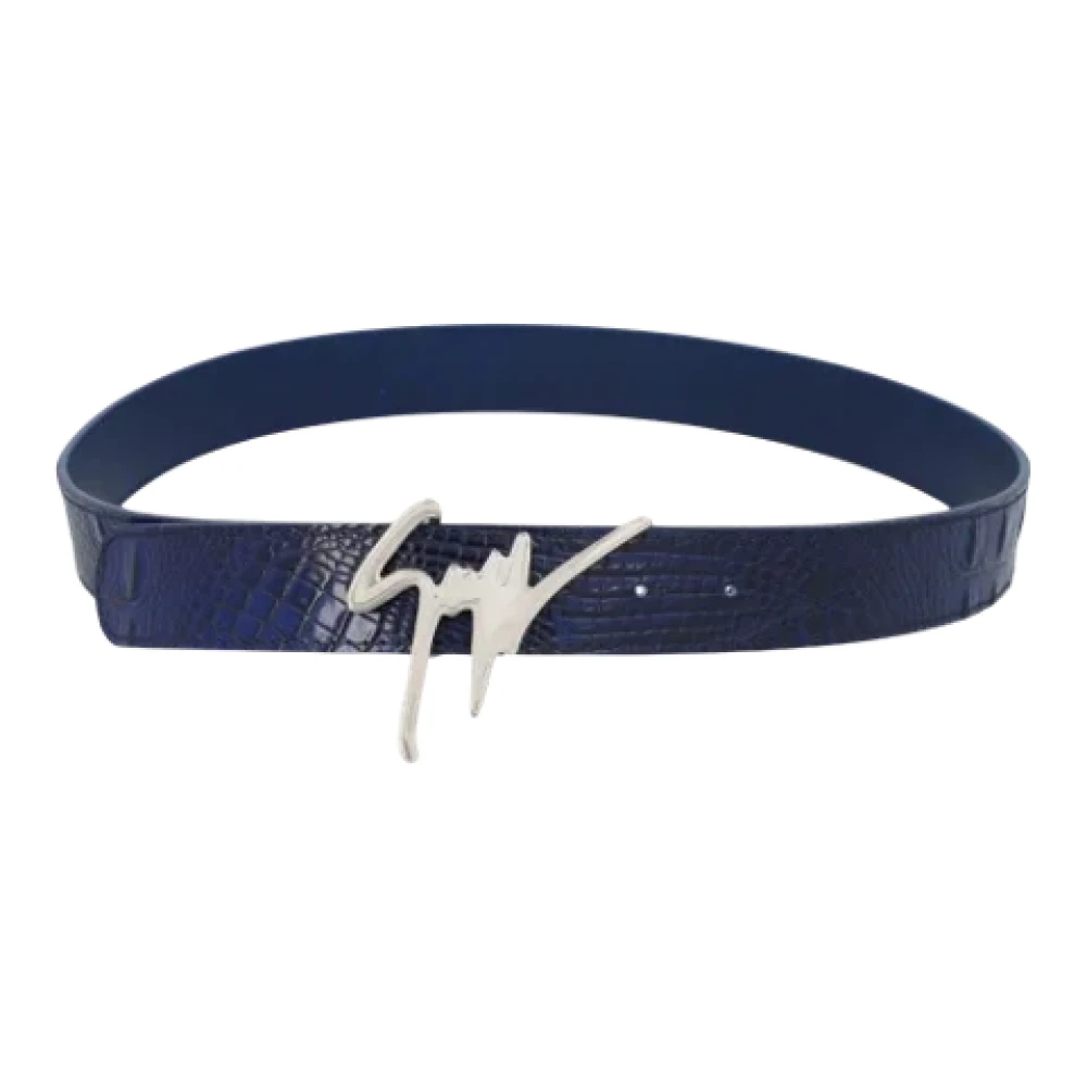 Giuseppe Zanotti Pre-owned Leather belts Blue Dames