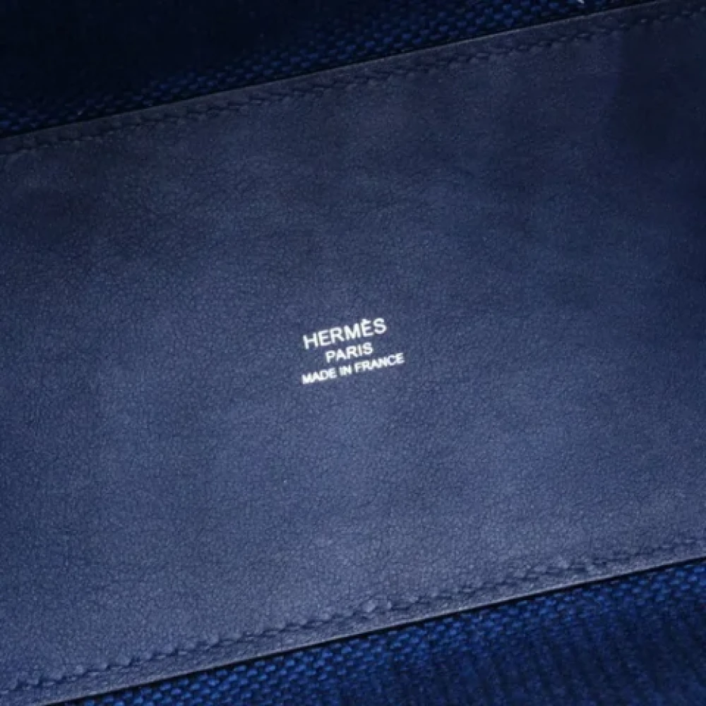 Hermès Vintage Pre-owned Canvas shoulder-bags Blue Dames