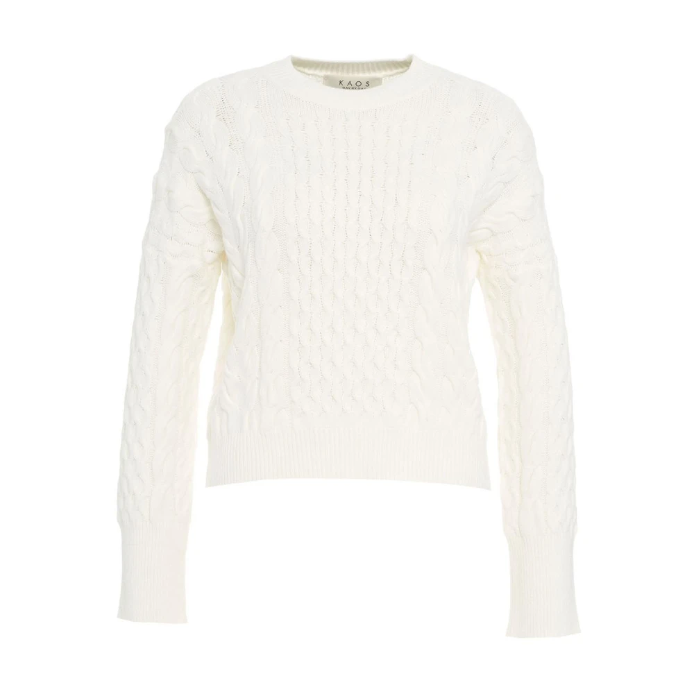 Kaos Witte Gebreide Kleding Aw24 White Dames