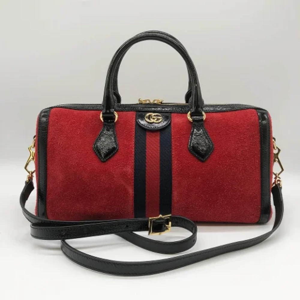 Gucci Vintage Pre-owned Suede gucci-bags Red Dames