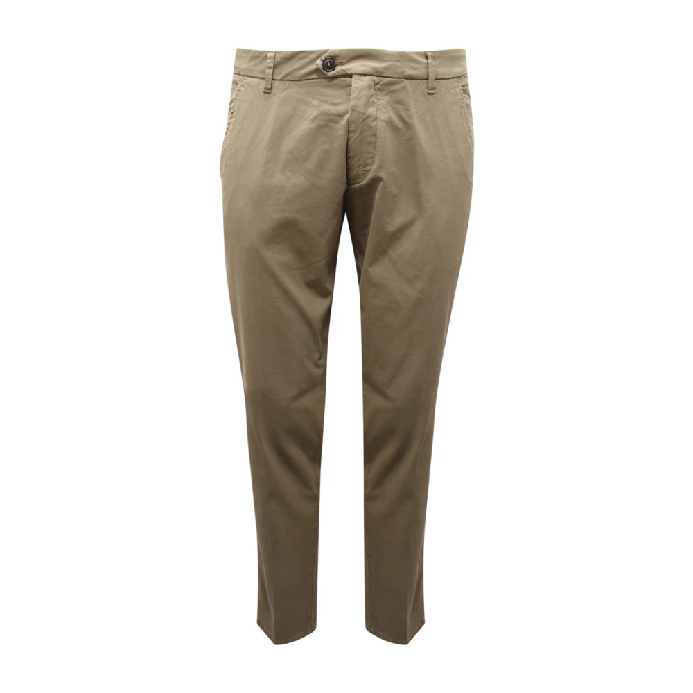 Roy Roger's Men's Green Chinos, W36, Slim Fit Army Stretch Trousers