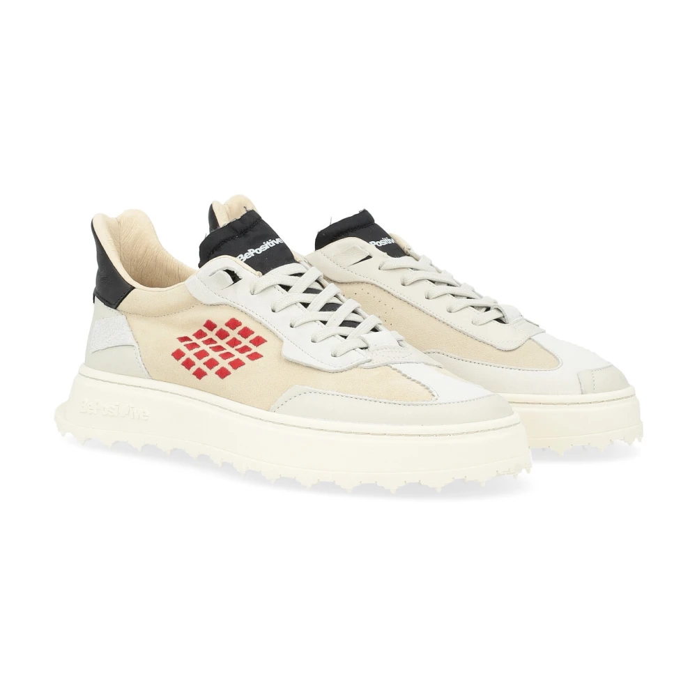 Be Positive Cuprace Basket Sneaker in Beige en Wit Beige Heren