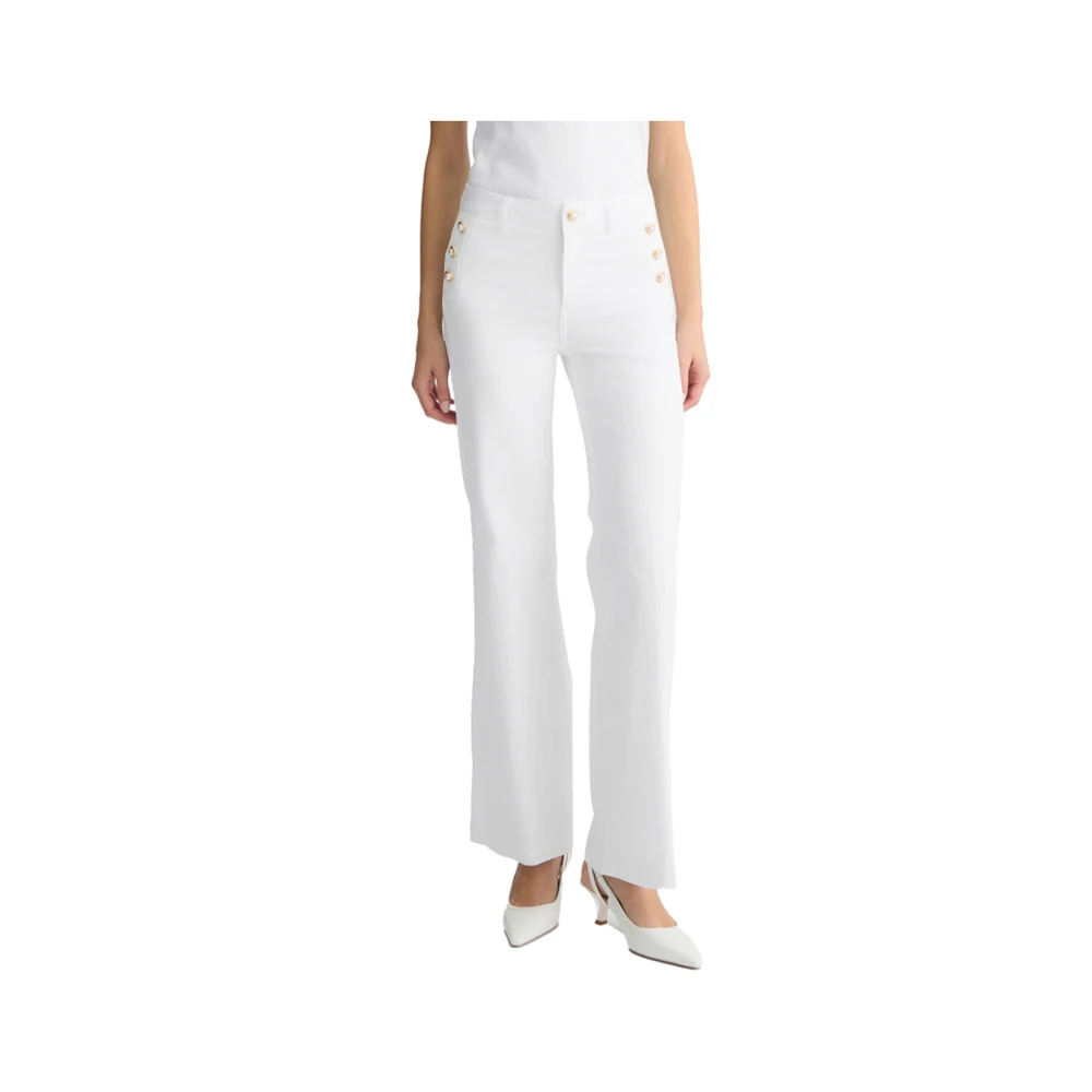 Liu Jo Witte elegante broek White Dames