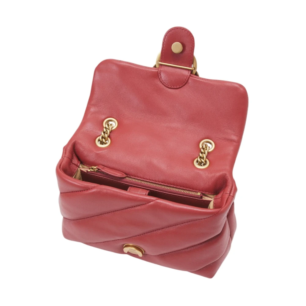 pinko Stijlvolle Leren Tas voor Vrouwen Red Dames