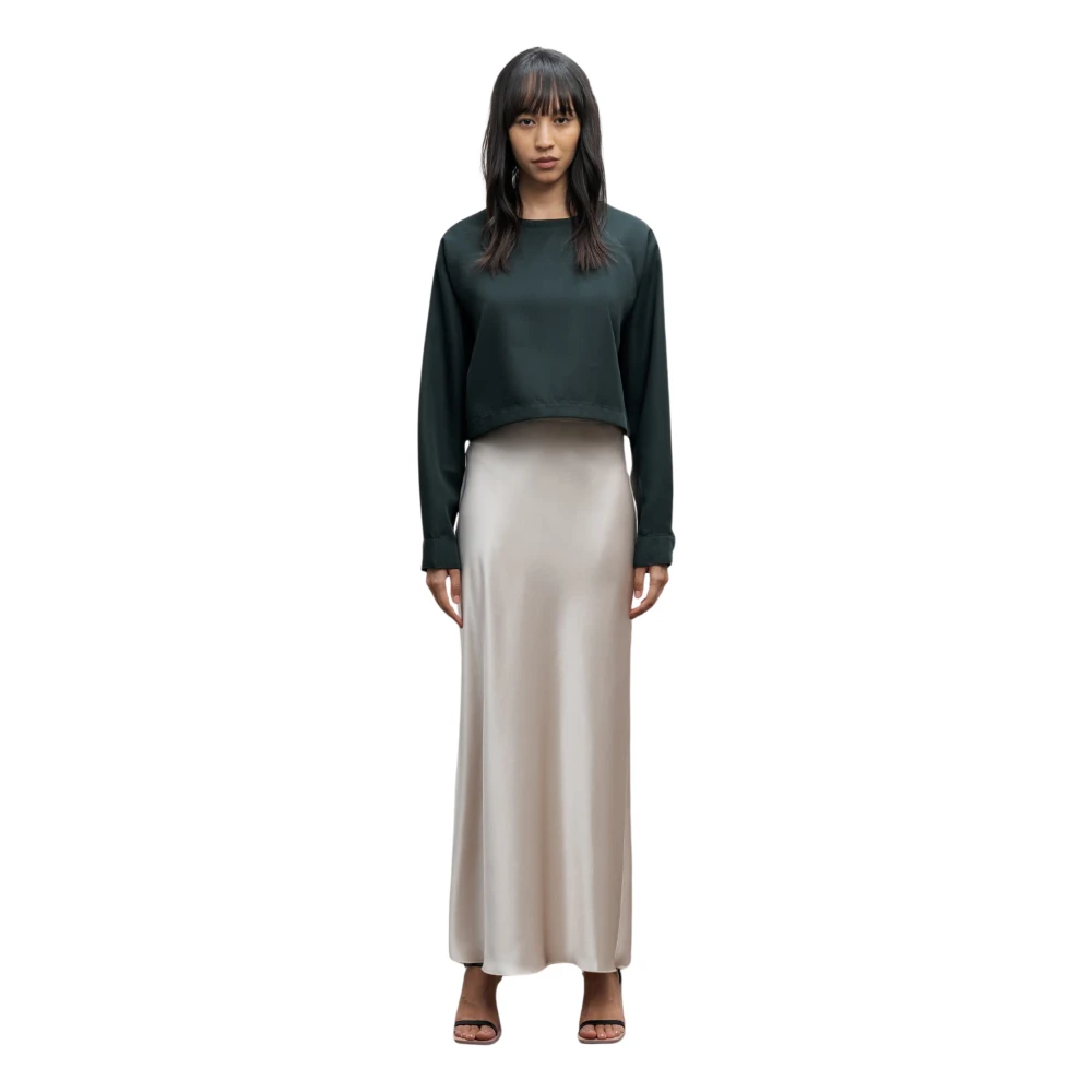 Ahlvar Gallery Thelma twill blus Green, Dam