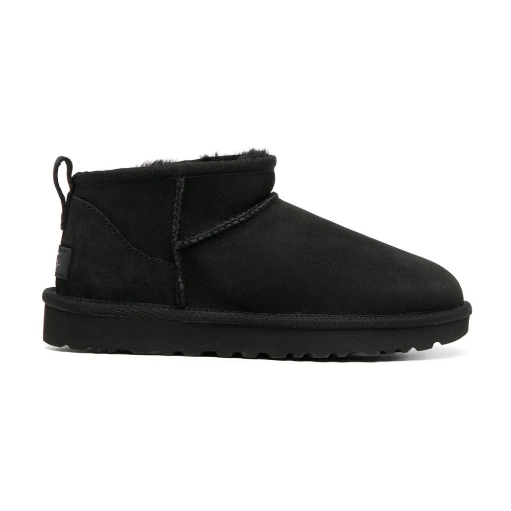 UGG Svarta Shearling/Suede Classic Ultra Mini Ankelboots Black, Herr