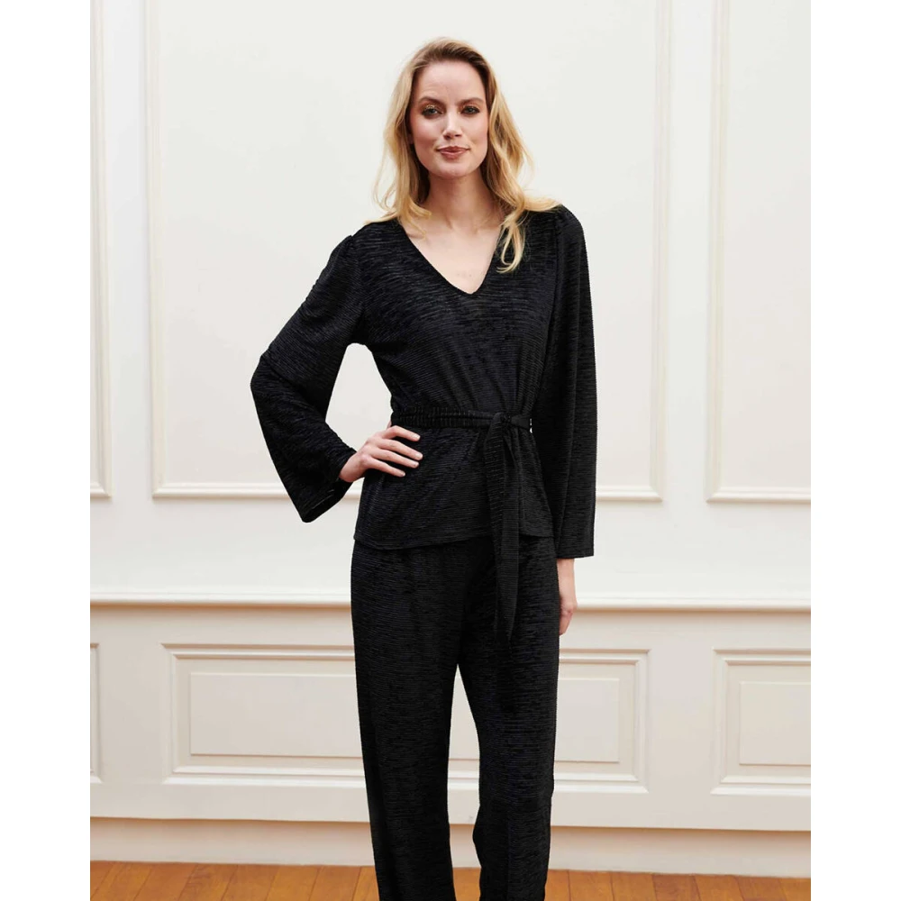 Lofty Manner Harley Lange Mouw Top Black Dames