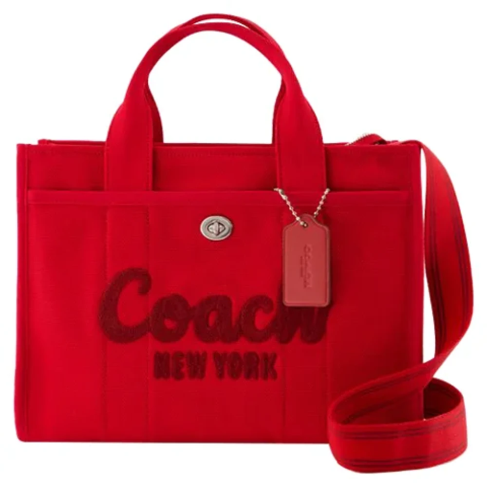 Coach Cotton handbags Red Dames